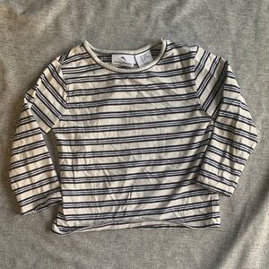 Tommy Bahama cream and navy striped shirt - 24 months